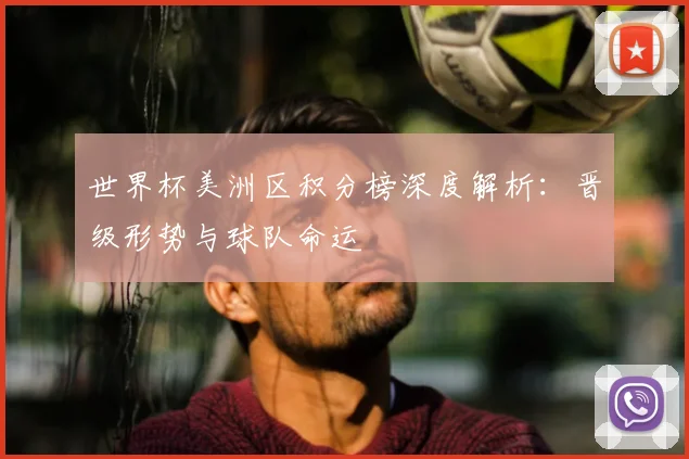 世界杯美洲区积分榜深度解析:晋级形势与球队命运