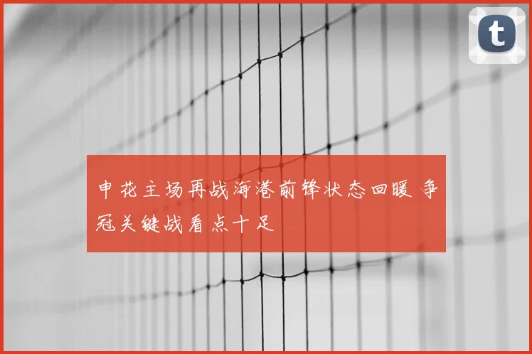 申花主场再战海港前锋状态回暖 争冠关键战看点十足